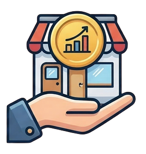 大手向けの過剰なサービスを省き、小規模店舗に必要な機能に特化させることで、継続しやすい価格を実現させたイメージ