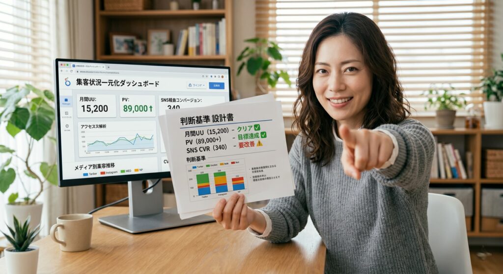 データの基準が明確なので、判断に迷わない状態となる